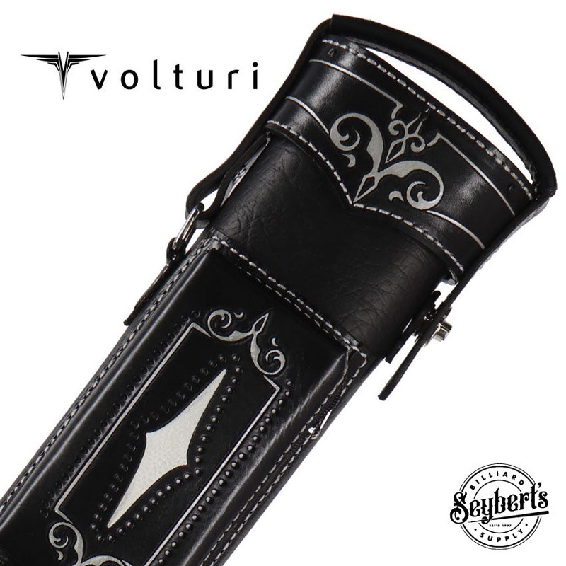 Volturi Custom Brogue Black 4×8 Hard Pool Cue Case – VCBS4X8BLKBLK