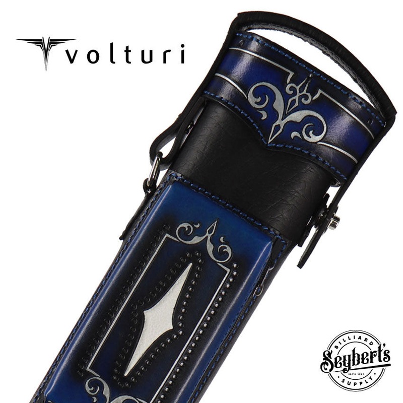 Volturi Custom Brogue Blue 2×4 Hard Pool Cue Case – VCBS2x4BLBLK