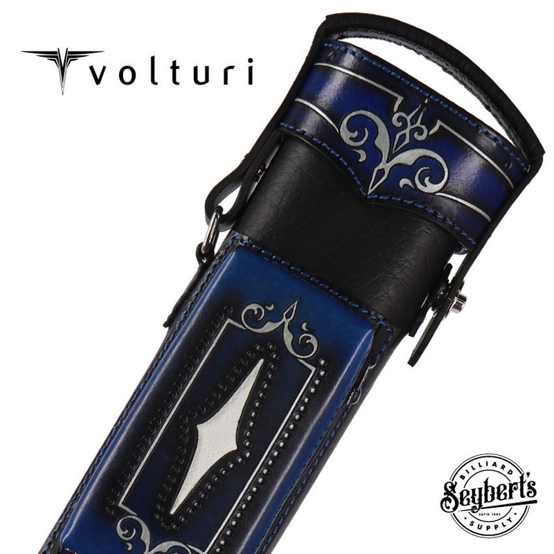 Volturi Custom Brogue Blue 3×6 Hard Pool Cue Case – VCBS3X6BLBLK