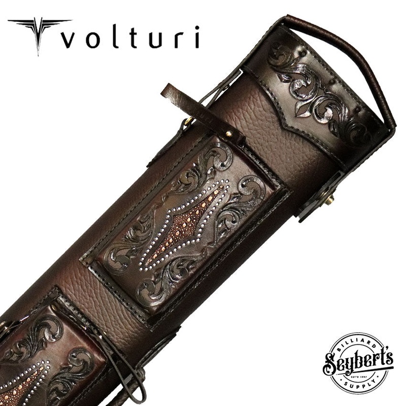Volturi Custom Brown Venice 3×6 Hard Pool Cue Case – VCVS3x6BRNBRN