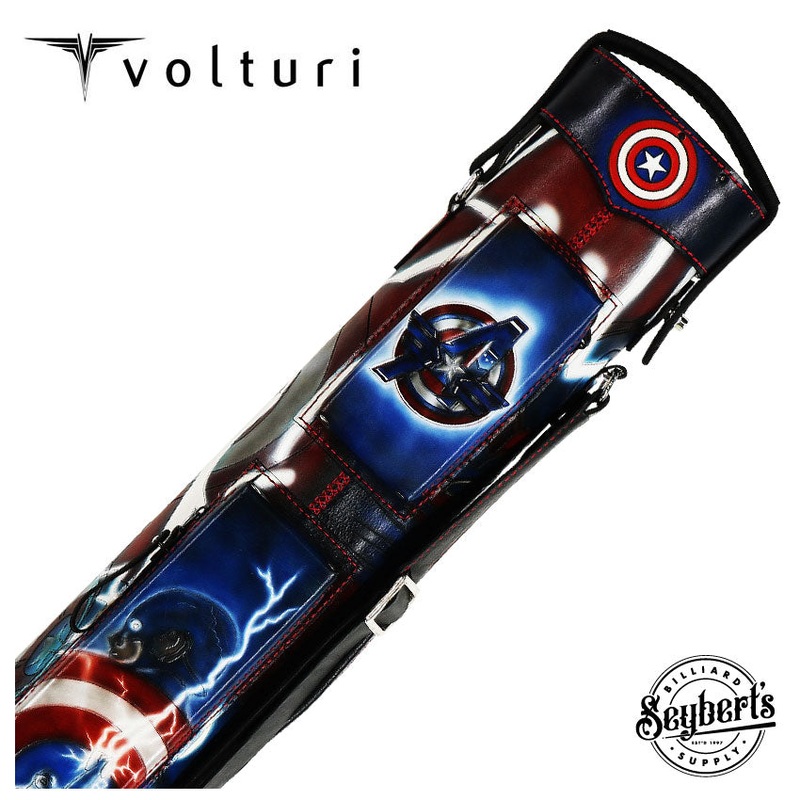 Volturi Custom Captain America 4×8 Hard Pool Cue Case – VCCAPTAIN4x8