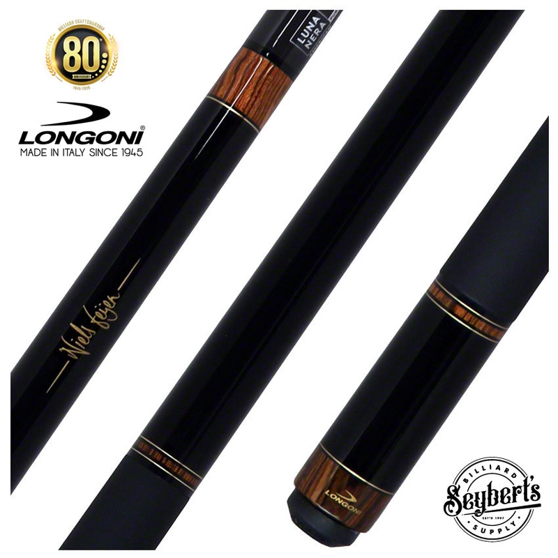 Longoni Niels Fijen Sparkle Leather Pool Cue with Luna Nera American Pure Graphite Shaft – LG24706