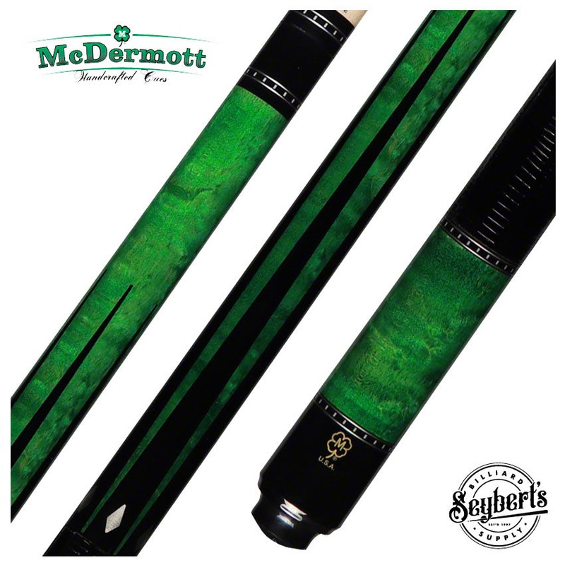 McDermott  G Series Emerald Stained Maple with Black Points Pool Cue – G514
