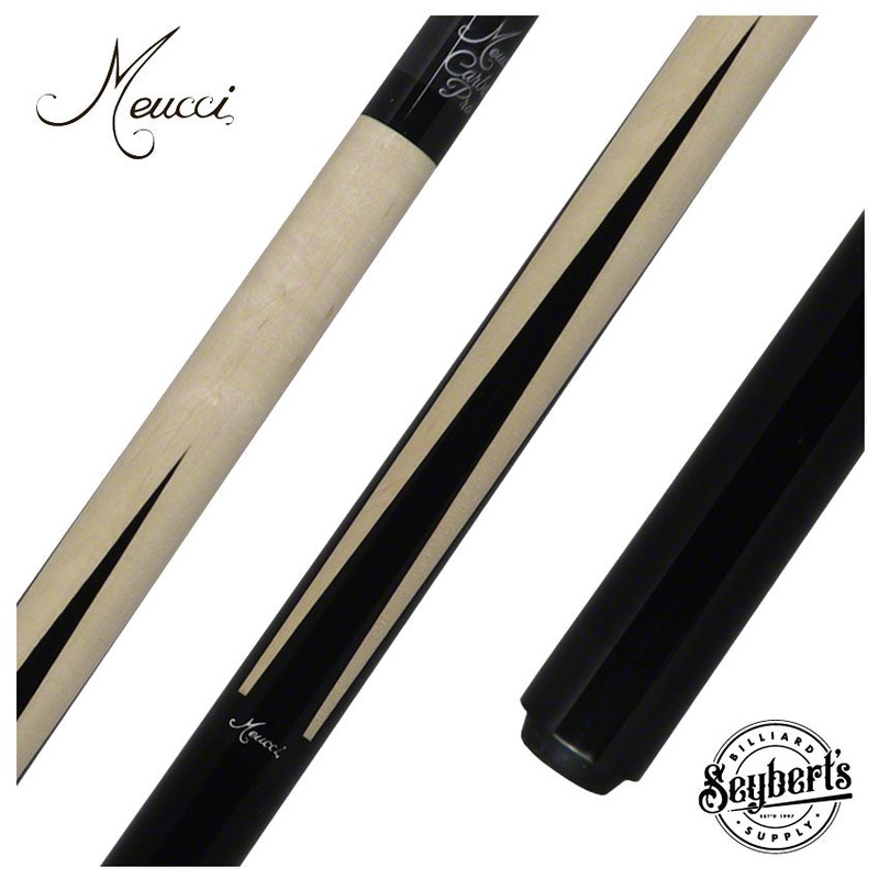 Meucci Black Sneaky Pete Pool Cue with Carbon Shaft – M1BKC