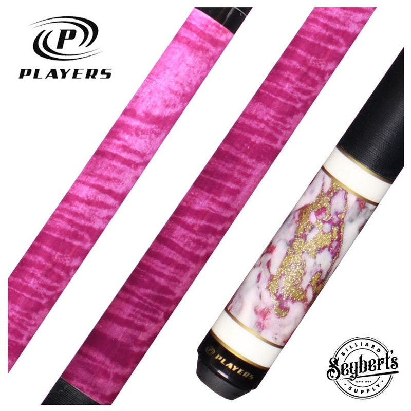 Players Classic Series Purple Maple, Stone and Gold Dust Graphic Pool Cue – C946