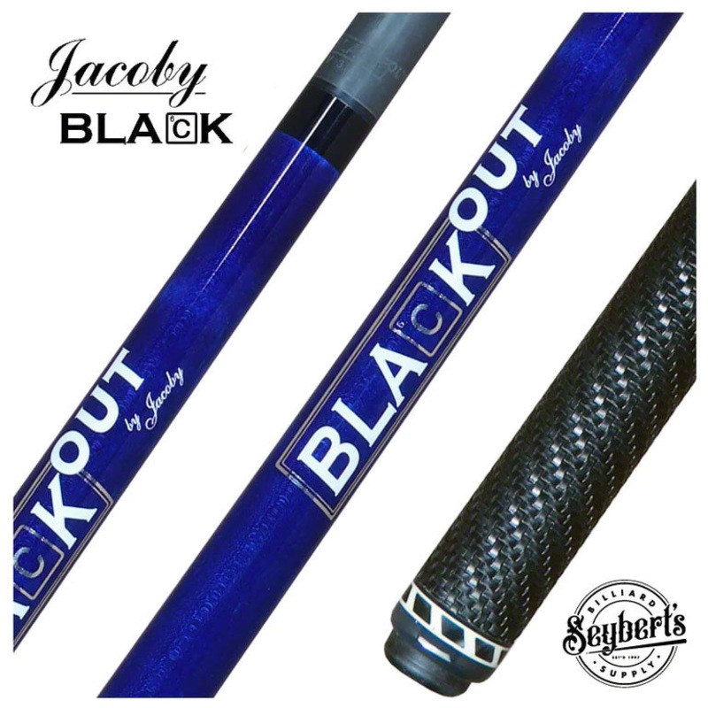 Jacoby BlaCkOut Blue with Sport Wrap Carbon Fiber Break/Jump Cue – JACBKOUTSGBL