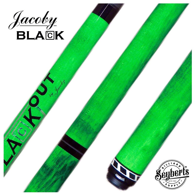Jacoby BlaCkOut Green No Wrap Break/Jump Cue – JACBKOUTGR