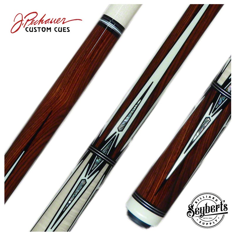 Pechauer Limited Edition Cocobolo with Sim. Ivory and Abalone Points Pool Cue – PL29
