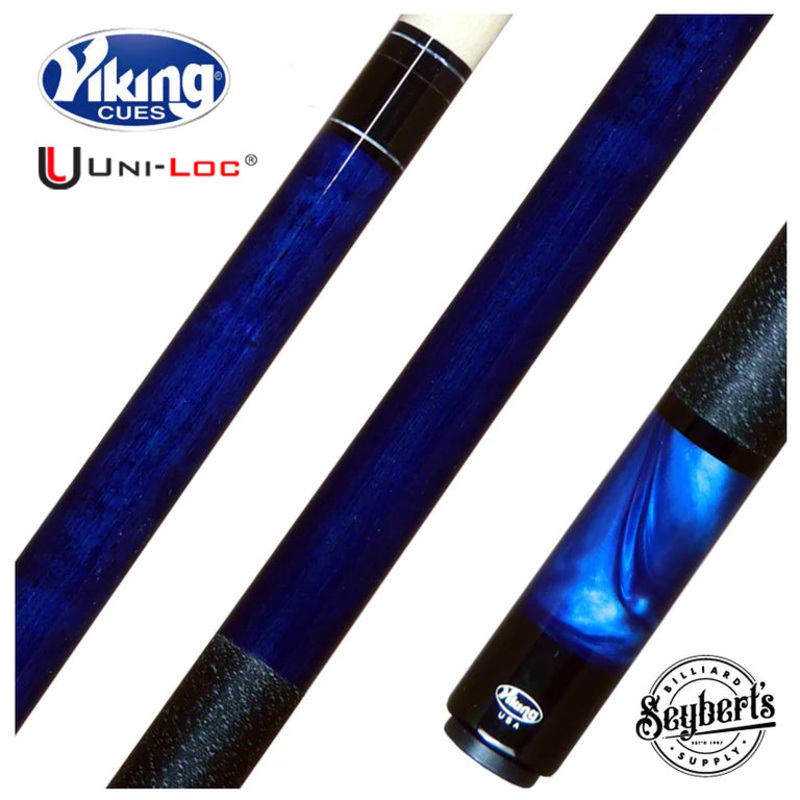 Viking Storm Series Ocean Blue Stained Blue Pearl Play Cue with STUNED Vikore Uni-Loc 12.5mm – ST0707STUNED