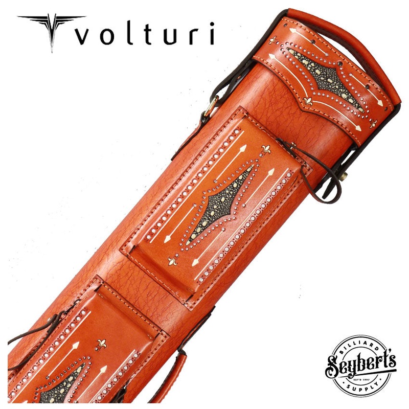 Volturi Classic Style Brick Orange 4×8 Hard Pool Cue Case – VCCS4X8OR