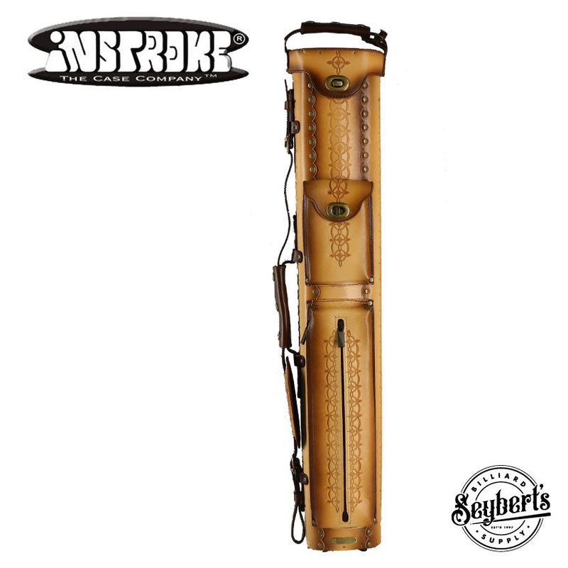 Instroke Saddle D05 Brown Air Brushed 3×5 Pool Cue Case – 35D05DB