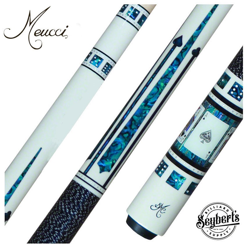 Meucci BMC Casino 3 White Pool Cue with Pro Shaft – BMC3WHPRO