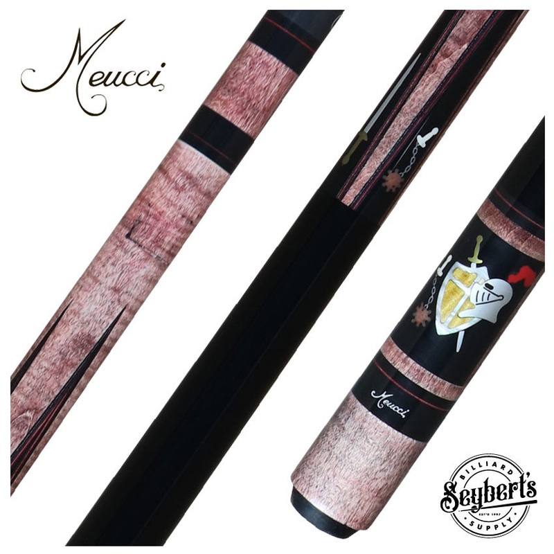 Meucci Hall Of Fame Medieval Burgundy Stained Pool Cue with Carbon Shaft – HOF07BURC
