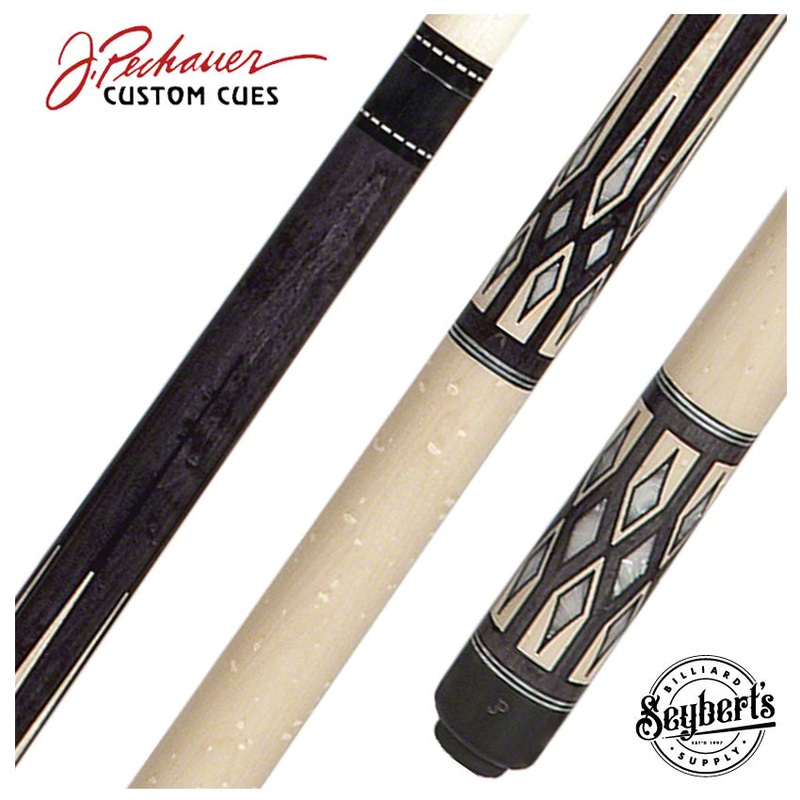 Pechauer JP Series Carbon Stained Maple with Pearl and Maple Points Pool Cue – JP22S