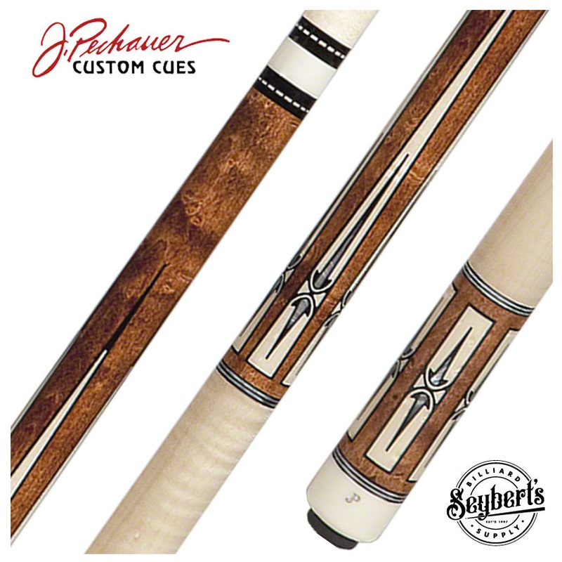 Pechauer JP Series Chestnut Stained Maple with Natural and Pearl Points Pool Cue – JP20S