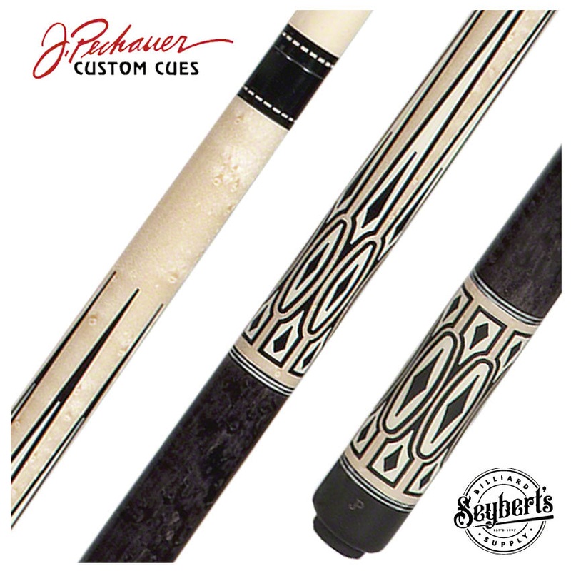Pechauer JP Series Natural Stained Maple with Sim. Ivory and Ebony Points Pool Cue – JP24S
