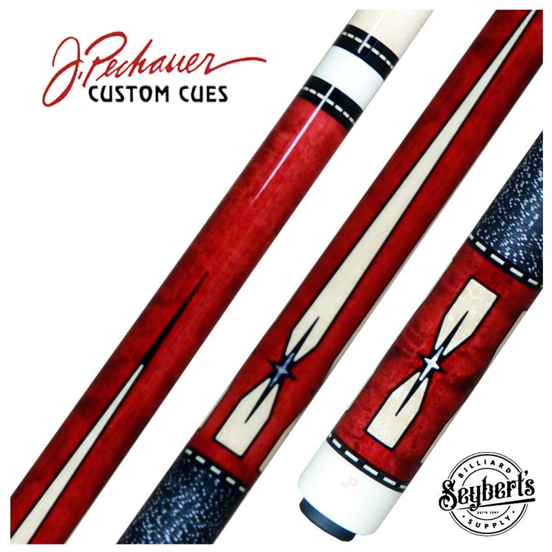 Pechauer JP Series Wine Stained Maple with Maple Points and Pearl Inlays Pool Cue – JP16S