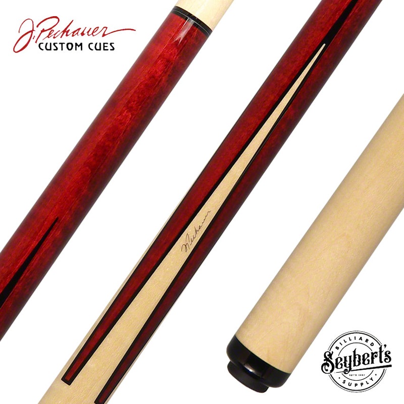 Pechauer Pro Series Wine Stained Maple with Natural Maple Wrapless Pool Cue – P02R