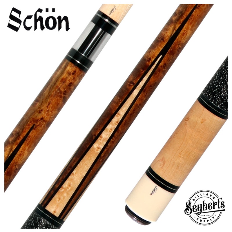 Schon Dark Stained Forearm with Light Stained Butt Sleeve Pool Cue