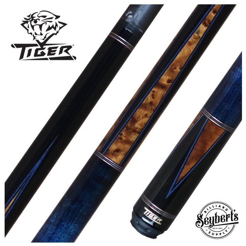 Tiger High Performance Series Cue – Blue Handle W/ Fortis Pro Carbon – HD-2B