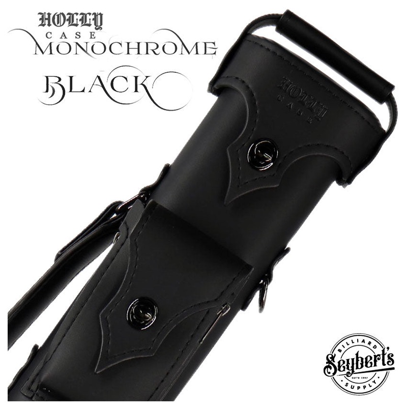 Holly Monochrome Stitched Black Pool Cue Case – HSMBK