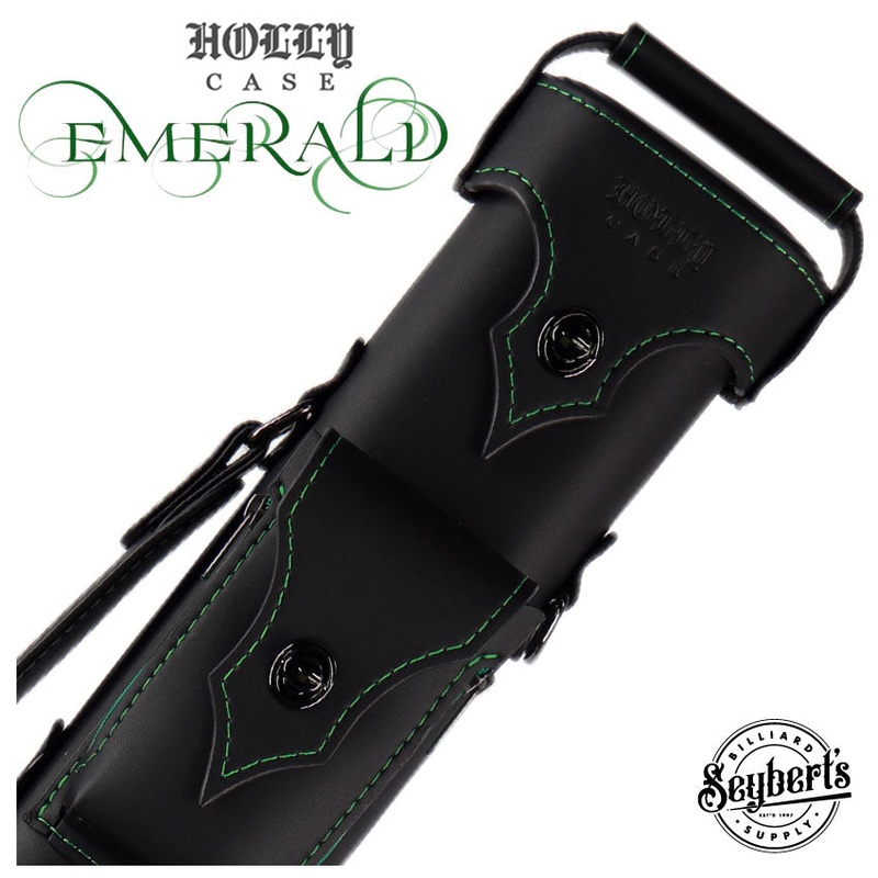 Holly Spectrum Stitched Emerald Pool Cue Case – HSG
