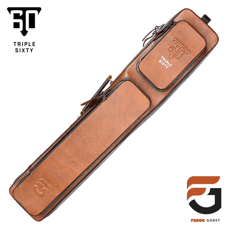 Triple 60 Fedor Gorst Limited 4X8 Custom Two-Tone Brown Leather Butterfly Soft Cue Case – Progressive Discount