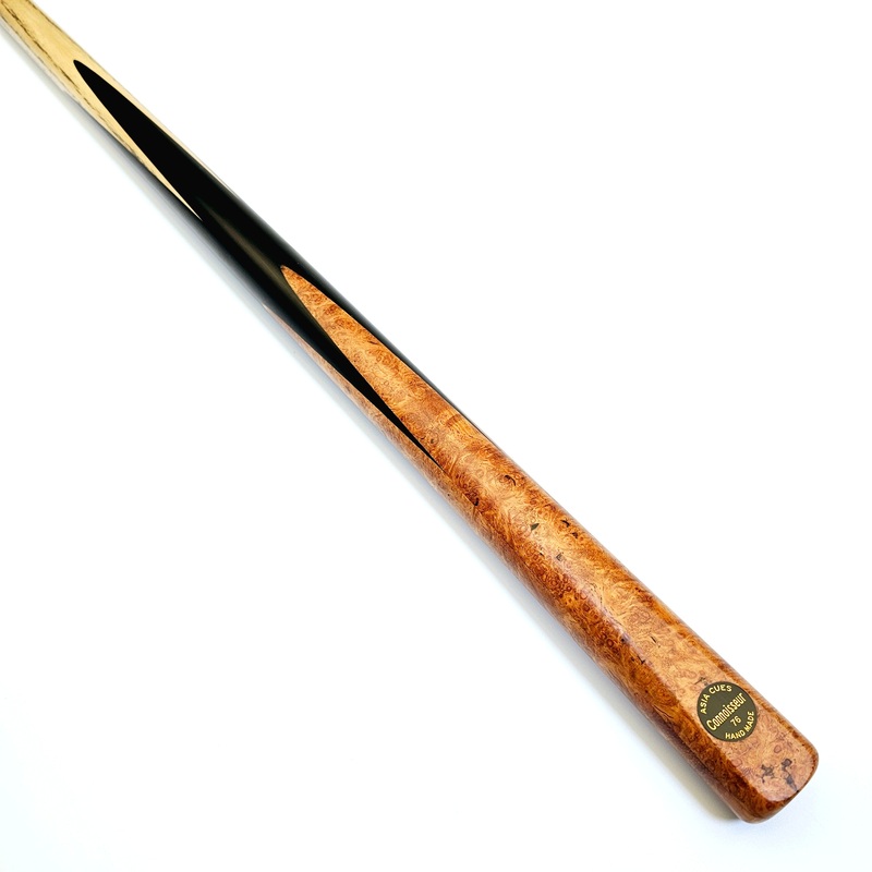 Asia Cues Connoisseur No.76 – One Piece Snooker Cue 9.5mm Tip, 17.8oz, 58″