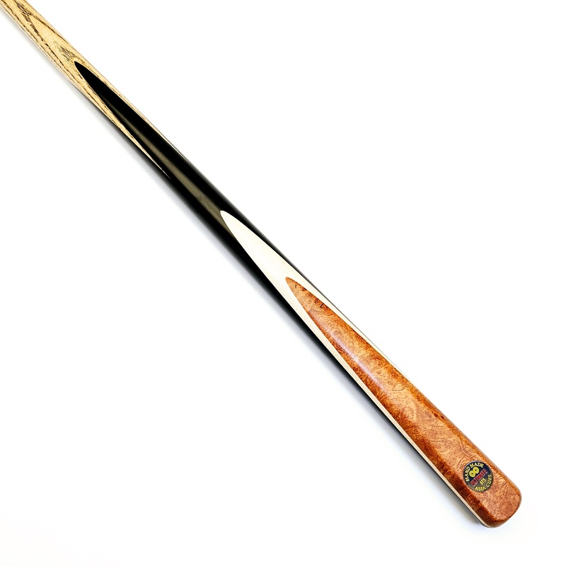 Asia Cues Ultimate No.975  – One Piece Snooker Cue 9.5mm Tip, 57.25″, 19oz