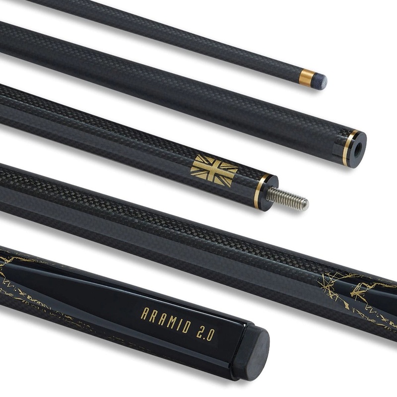 PowerGlide Aramid Graphite Two Piece Snooker Cue Black