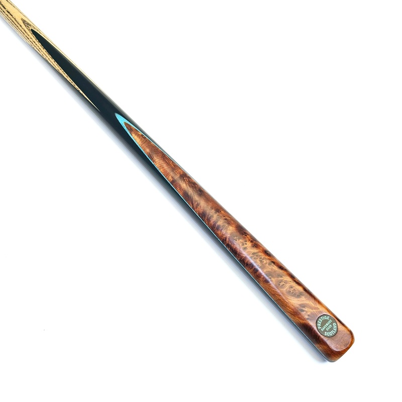 Prestige Cues Green Plate – One Piece Snooker Cue 9.4mm Tip, 18oz, 57″
