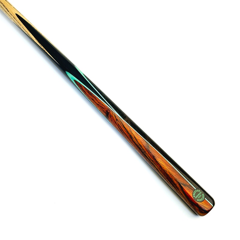 Prestige Cues Green Plate – One Piece Snooker Cue 9.6mm Tip, 18oz, 57″