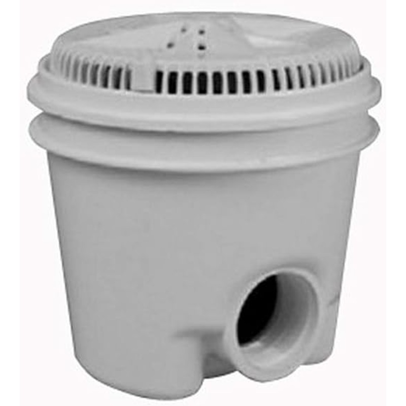 Pentair 8 in. StarGuard drain w/ 2 in. side & 1-1/2 in. bottom ports ABS sump w/ring & cover (2 pack), dark gray