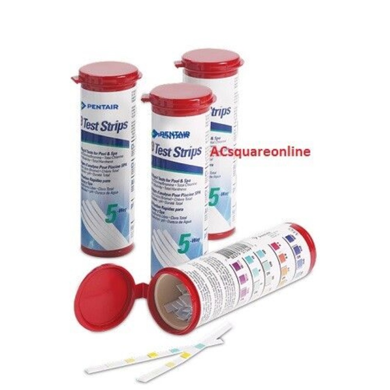 Pentair Test Strips 5 way Cl/Br, TCl,pH, TA, TH