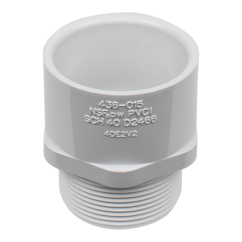 Spears 436-015 – 1-1/2 In PVC MALE ADAPTER MPTXSOC SCH40
