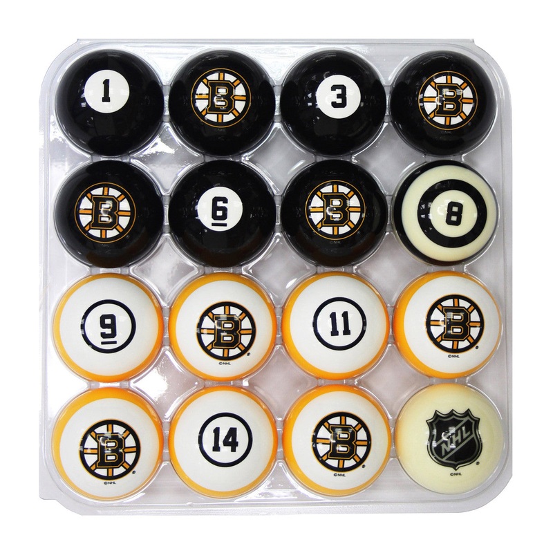 Boston Bruins Pool Balls with Numbers