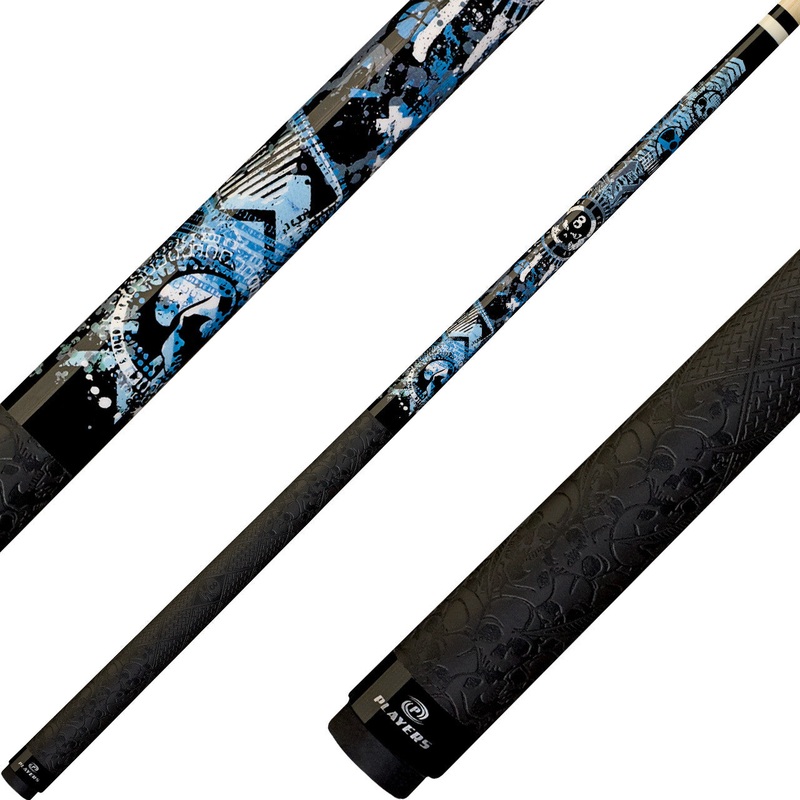 Players D-GFB Artistic Series Pool Cue – Anarchy Blue