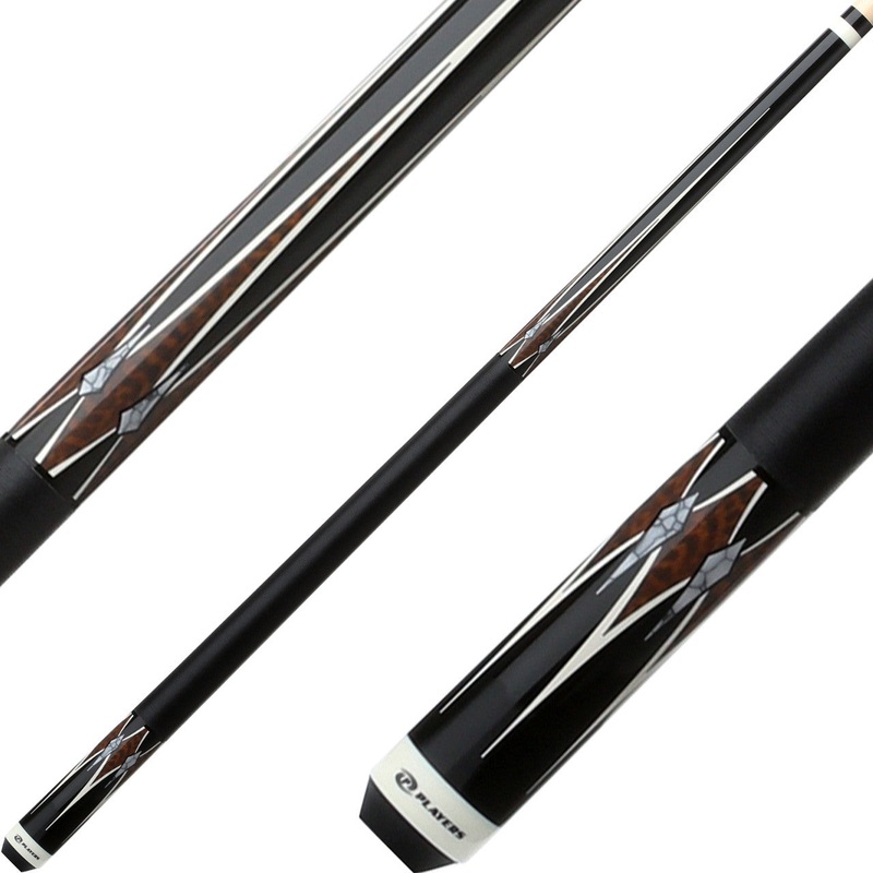 Players G3400 Graphic Series Pool Cue – Midnight Black with Snakewood