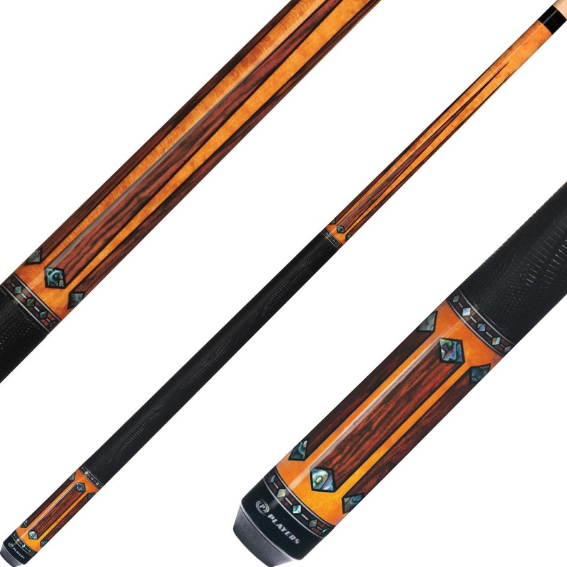 Players G4141 Graphic Series Pool Cue – Gold-Stained Maple with Cocobolo