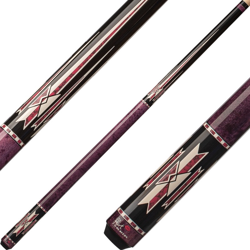 Players F2611 Flirt Series Pool Cue – Midnight Black with Imitation Bone