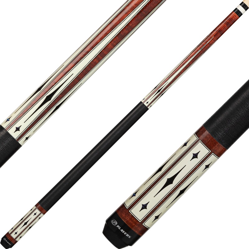 Players G4143 Graphic Series Pool Cue – Coffee Stain with Sim. Bone Points