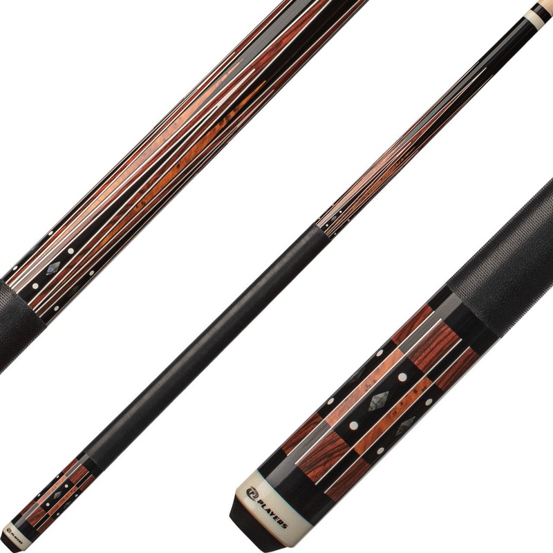 Players G4144 Graphic Series Pool Cue – Black, Cocobolo, and Thuya Burl