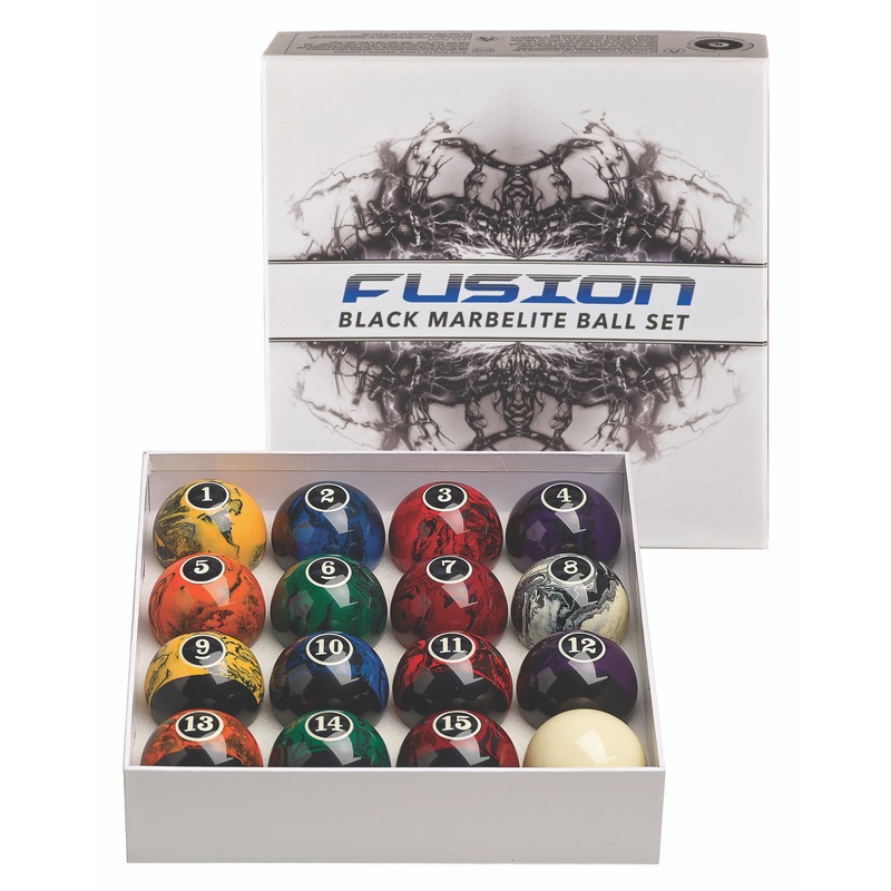 Pro Series Pool Balls Black Marbleized Set MBCB