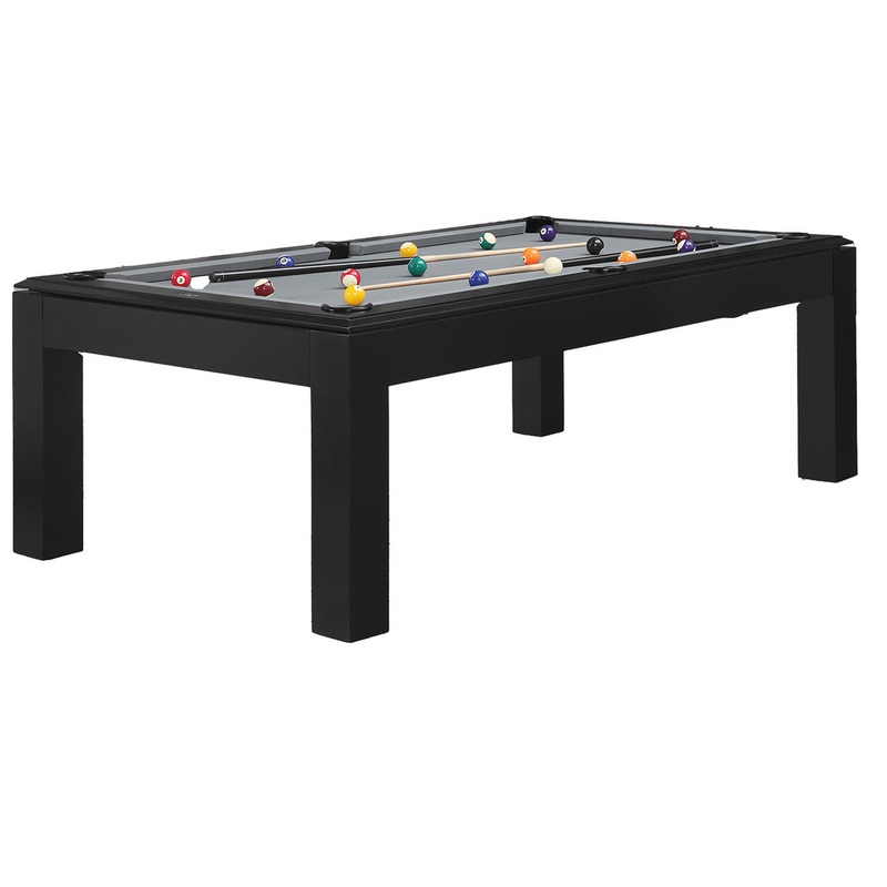 Aragon 7 Foot Pool Table with Dining Top Black