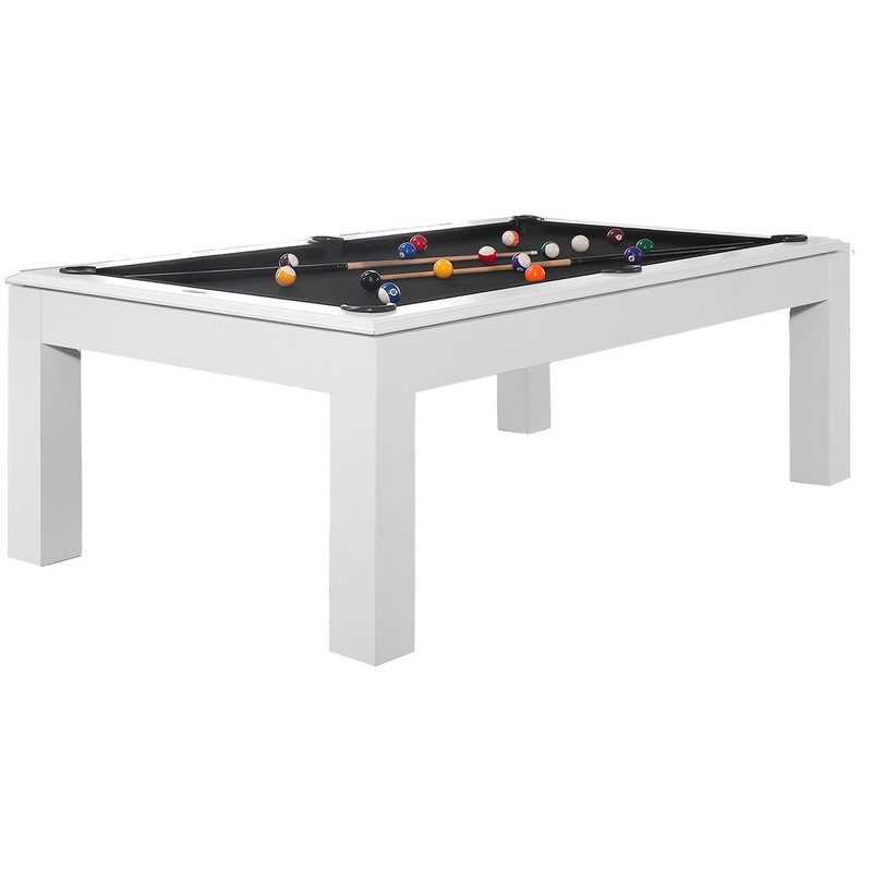 Aragon 7 Foot Pool Table with Dining Top White