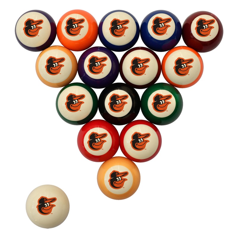 Baltimore Orioles Pool Balls – Retro Balls Set