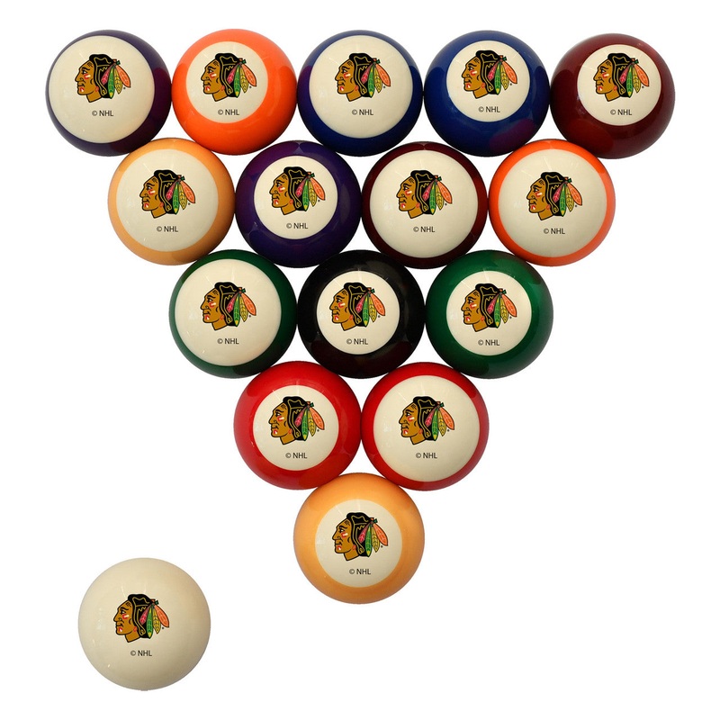 Chicago Blackhawks Pool Balls – Retro Balls Set