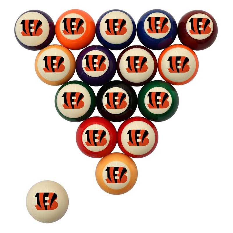 Cincinnati Bengals Pool Balls – Retro Balls Set