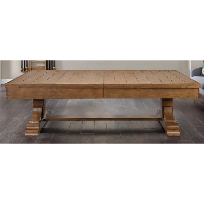 Dallas 8 Foot Pool Table Pine Antique Honey – Dining Top Only