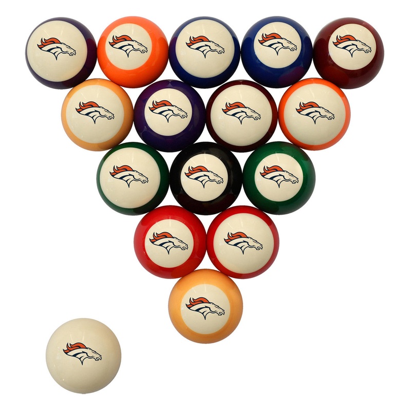 Denver Broncos Pool Balls – Retro Balls Set